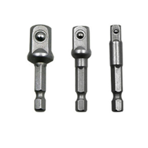 3 pezzi/set barra di prolunga per punta a bussola adattatore codolo esagonale cacciavite per dadi punta per trapano elettrico (1/4, 3/8, 1/2 pollici), lunghezza: 50 mm, Length: 50mm - Novalix Store