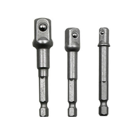 3 pezzi/set barra di prolunga per presa a bussola adattatore codolo esagonale cacciavite per dadi punta per trapano elettrico (1/4, 3/8, 1/2 pollici), lunghezza: 65-73 mm, 3 PCS/Set Length:65-73mm - Novalix Store
