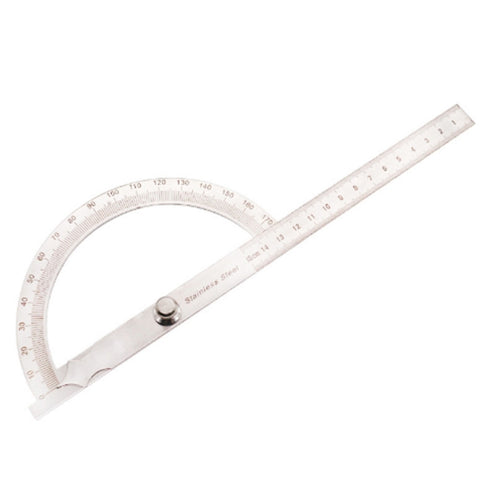 cercatore-di-angolo-del-goniometro-in-acciaio-inossidabile-da-0-180-gradi-con-strumento-righello-di-misurazione-del-braccio-da-0-150-mm-0-150mm-ruler - immagine 1