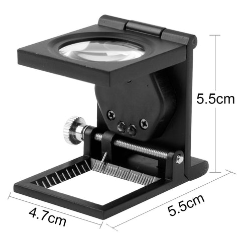Lente d'ingrandimento in metallo 10x per scrivania - Mini stile