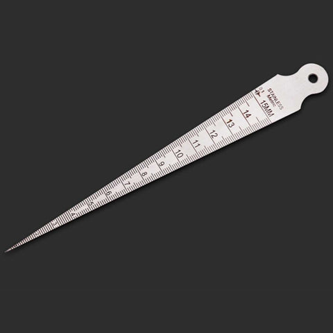 Wedge Feeler Gap 1-15mm Sottile Righello In Acciaio Inossidabile Ispezione Calibro Conico Strumento Di Misura Imperiale Metrico, 1-15mm Thin Metric Imperial