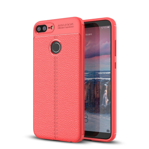 Per Huawei Honor 10 Lite Custodia protettiva in TPU morbido con texture Litchi, For Honor 10 Lite