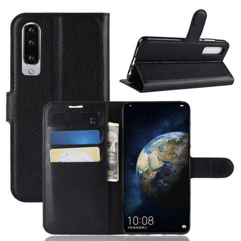 custodia-in-pelle-con-chiusura-orizzontale-con-texture-litchi-per-huawei-p30-con-supporto-slot-per-carte-e-portafoglio-for-huawei-p30-for-p30 - immagine 1