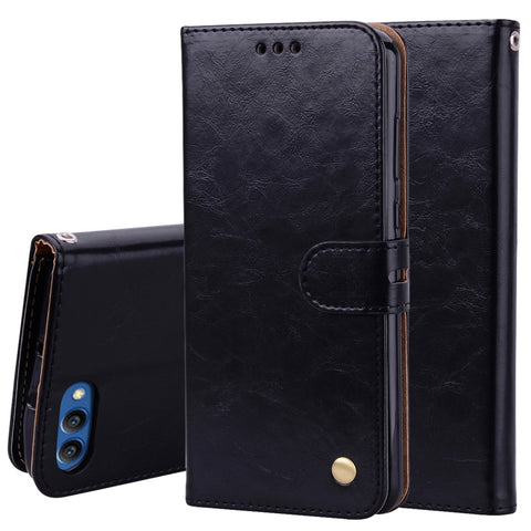 custodia-in-pelle-a-vibrazione-orizzontale-con-texture-a-cera-d-olio-stile-business-per-huawei-honor-10-con-supporto-slot-per-carte-e-portafoglio-for-huawei-honor-10 - immagine 1
