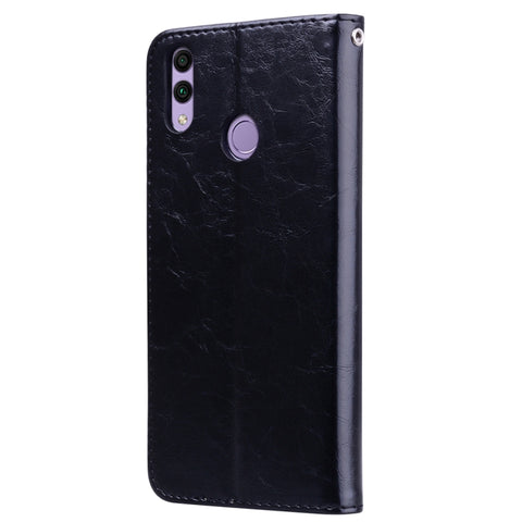 custodia-in-pelle-a-vibrazione-orizzontale-con-texture-a-cera-d-olio-stile-business-per-huawei-honor-8c-con-supporto-slot-per-carte-e-portafoglio-for-huawei-honor-8c - immagine 2