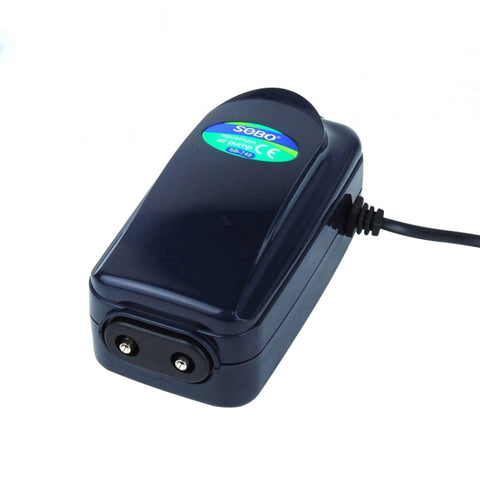 SOBO SB-748 Pompa ad aria per ossigeno per acquario con flusso regolabile a doppia uscita da 8 W. Pompa ad aria per acquario silenzioso, 8W Double Outlets