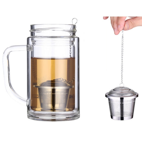 Filtro per tè in acciaio inox con infusore a rete - Dimensioni grandi