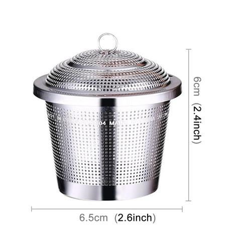 Filtro per palline da tè con infusore a rete per spezie, colino da tè in acciaio inossidabile, dimensioni medie: 6,5 x 6 cm, Middle Size: 6.5 x 6cm