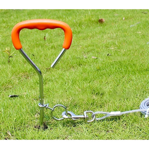 chiodo-a-spirale-per-fissaggio-su-palo-di-cane-con-manico-per-addestramento-lungo-all-aperto-di-cani-di-taglia-media-e-piccola-dimensioni-45-cm-9-mm-size-45cm-9mm - immagine 2