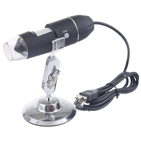Microscopio Digitale USB HD 0,3 MP con Lente d'Ingrandimento, 8 LED e