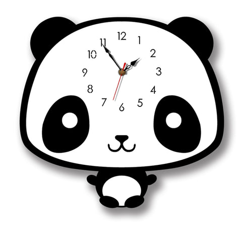 Orologio da Parete in Acrilico Panda Swing per Camera da Letto e