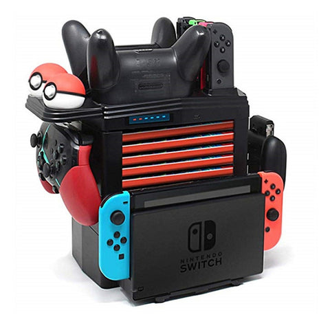 Staffa Multifunzione con Maniglia e Base di Ricarica per Nintendo