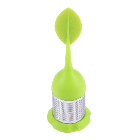 Silicone per Foglie Alimentare con Filtri da Tè in Acciaio