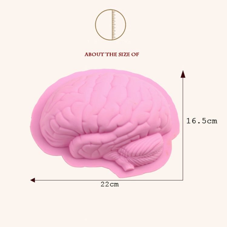 Stampo per dessert in silicone a forma di cervello umano, stampo per torta di Halloween, budino, Brain Shape
