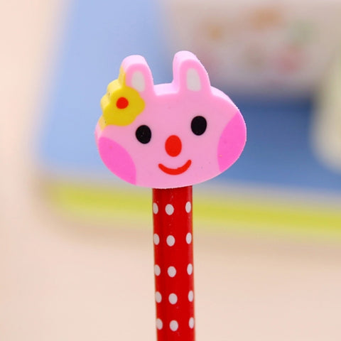 cancelleria-creativa-serie-di-animali-dei-cartoni-animati-matita-hb-in-legno-con-gomma-matite-per-bambini-per-articoli-per-ufficio-scolastico-per-bambini-consegna-casuale-di-colori-hb-pencil-with-eraser - immagine 2