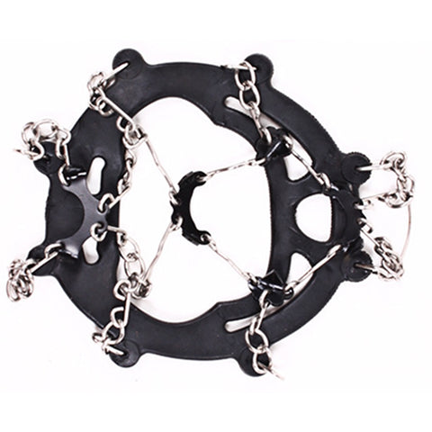 Un paio di coperture per scarpe da arrampicata con catena antiscivolo per ghiaccio da 8 denti, 8 Teeth Black, 8 Teeth Orange