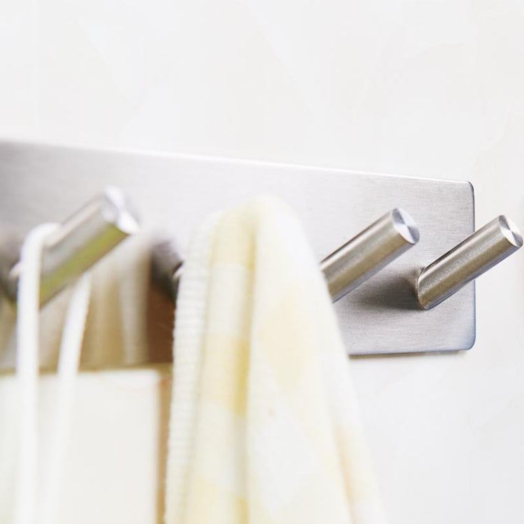 appendiabiti-da-bagno-non-perforato-con-quattro-file-oblique-in-acciaio-inossidabile-four-oblique-row-hook - immagine 7