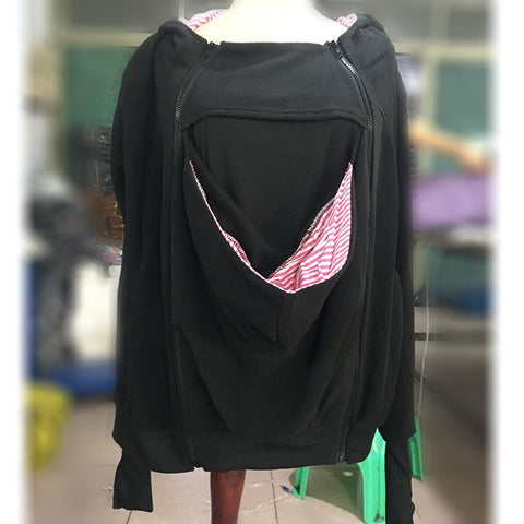 cappotto-con-cappuccio-con-cerniera-a-canguro-multifunzione-tre-in-uno-con-cappuccio-frontale-taglia-s-petto-85-88-cm-vita-65-67-cm-fianchi-91-94-cm-size-s - immagine 2