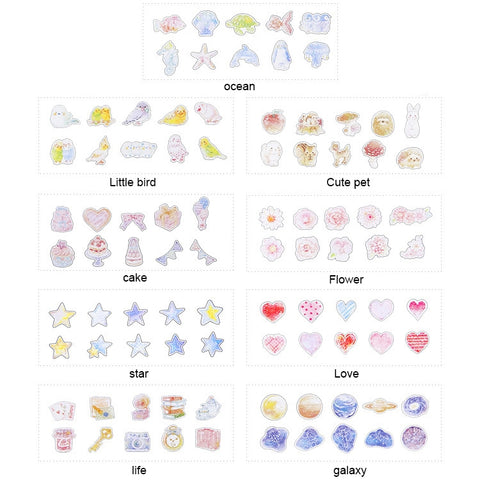 confezione-da-10-adesivi-creativi-in-pvc-impermeabile-per-album-e - immagine 2