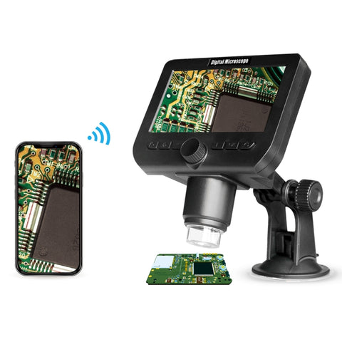 Microscopio Digitale WiFi HD 1080P con Schermo LCD da 4,3 Pollici e