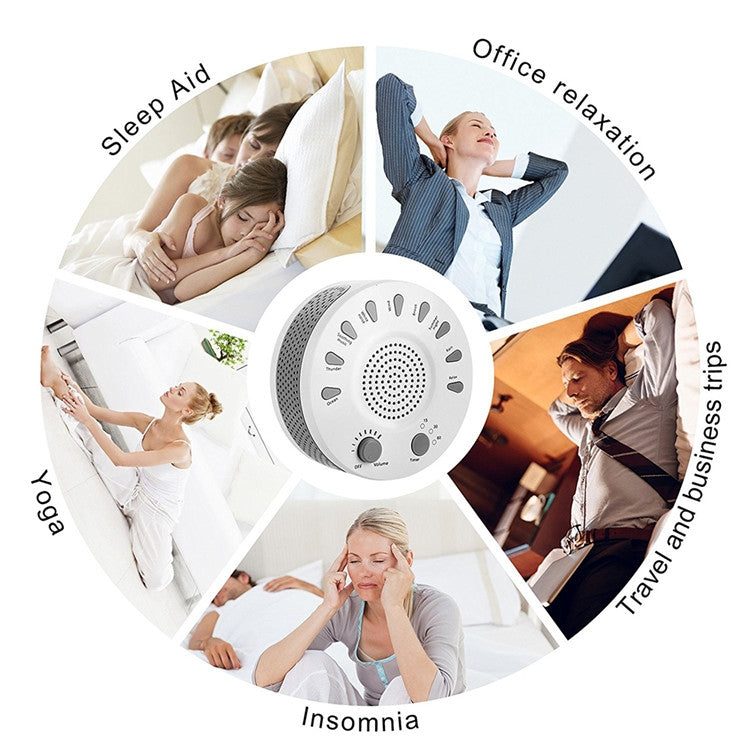 Dispositivo per il Sonno con Rumore Bianco e Musica Temprata -