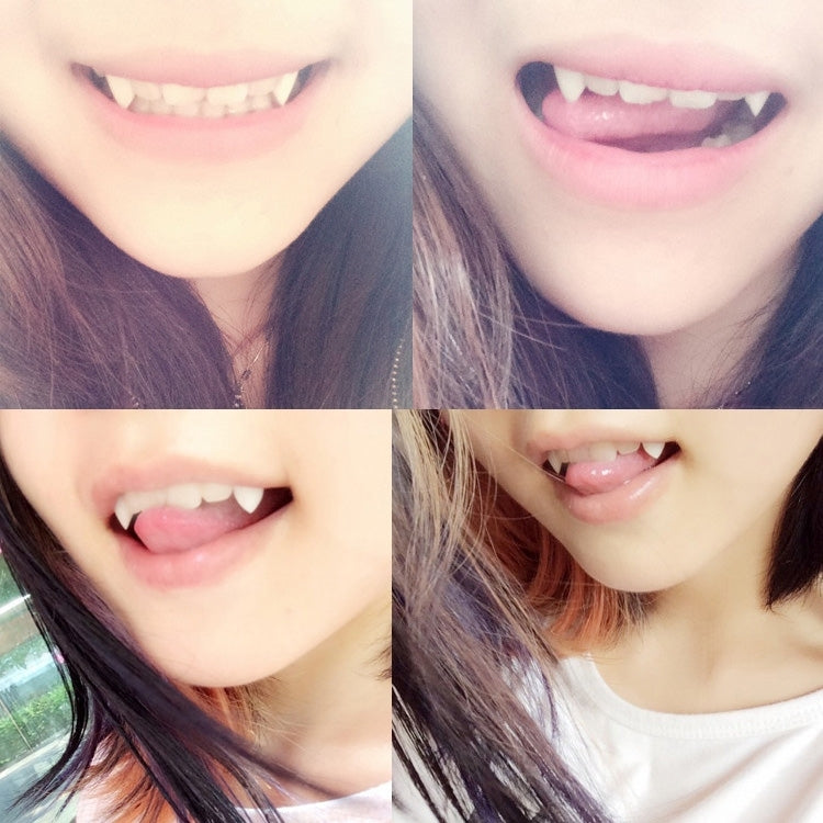 1-paio-di-dentiere-per-feste-di-halloween-da-19-mm-denti-da-vampiro-zombie-diavolo-zanne-19mm - immagine 8