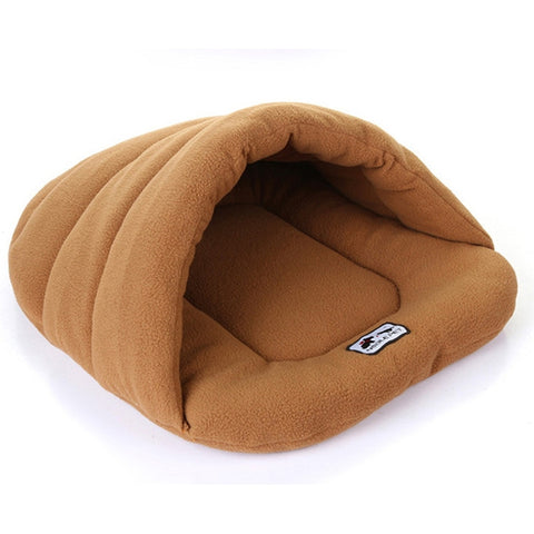 Pile polare a forma di pantofola addensato caldo per cani e gatti. Dimensioni della casa: L, 58×68×32 cm, Size: L