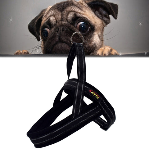 Pettorina per cani A7 in poliestere riflettente Pettorina per guinzaglio Guinzaglio per trazione Cani di grossa taglia Collare a catena di sicurezza, Taglia: S, 2.0 * 50 * 62 cm, Size: S, 2.0*50*62cm
