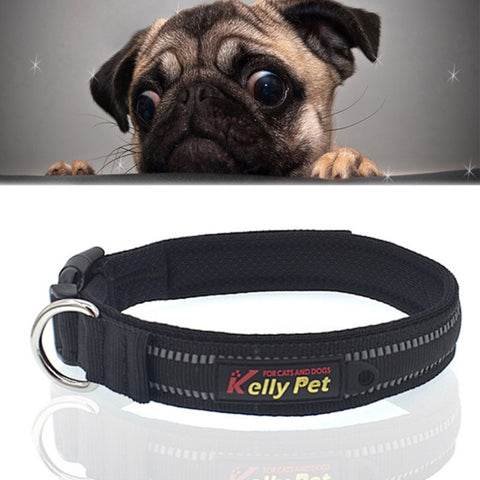 Guinzaglio per Cani con Collare Traspirante Riflettente in Poliestere