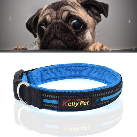 Guinzaglio riflettente in poliestere con collare traspirante per cani