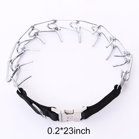 collare-a-catena-specifico-per-cani-da-addestramento-con-catena-regolabile-in-metallo-di-alta-qualita-per-cani-da-compagnia-dimensioni-40-mm-60-cm-dogs-chain-collar - immagine 2