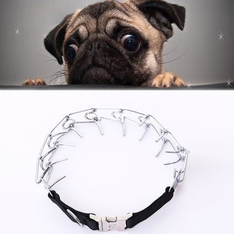 collare-a-catena-specifico-per-cani-da-addestramento-con-catena-regolabile-in-metallo-di-alta-qualita-per-cani-da-compagnia-dimensioni-40-mm-60-cm-dogs-chain-collar - immagine 1