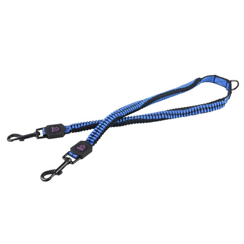 Paracolpi telescopico per animali domestici Doppia corda di trazione Corda intrecciata riflettente in nylon, piccola, lunghezza: 70 cm, consegna colore casuale, Double Traction 70cm