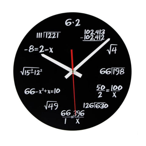 Orologio da parete in acrilico con design di formula matematica per