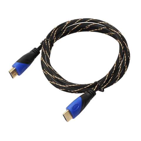 cavo-adattatore-per-connettore-audio-video-hdmi-maschio-a-hdmi-maschio-da-18-m-hdmi-1-4-versione-1080p-intrecciato-blu-testa-nera-length-1-8m - immagine 2