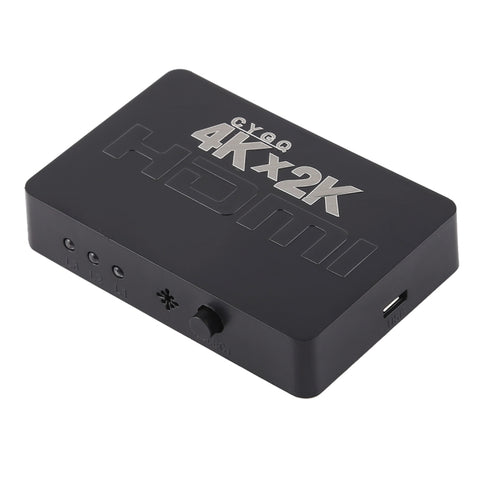 Switch HDMI 4K a 3 porte con telecomando, 3 Inputs to 1 output 4K