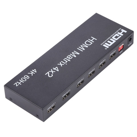Switcher/splitter matrice HDMI 4x2 con telecomando, supporto ARC / MHL / 4Kx2K / 3D, 4 porte ingresso HDMI, 2 porte uscita HDMI, Support ARC / MHL / 4Kx2K / 3D