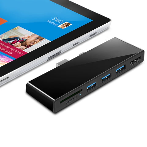 ROCKETEK SK-S5H 3 x USB 3.0 + HDMI + Lettore di schede di memoria SD/TF HUB Adattatore HDMI 4K, SK-S5H