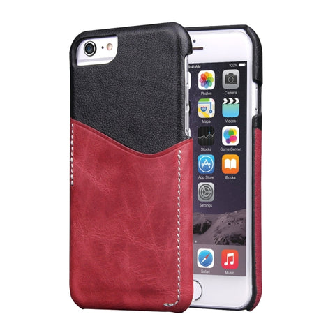 Per iPhone 6 e 6s Custodia con cover posteriore abbinata al colore in vera pelle di vacchetta con slot per schede