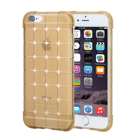 Serie Rock Magic Cube per iPhone 6 Plus e 6s Plus Custodia protettiva posteriore in morbido TPU trasparente