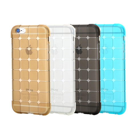 Serie Rock Magic Cube per iPhone 6 Plus e 6s Plus Custodia protettiva posteriore in morbido TPU trasparente