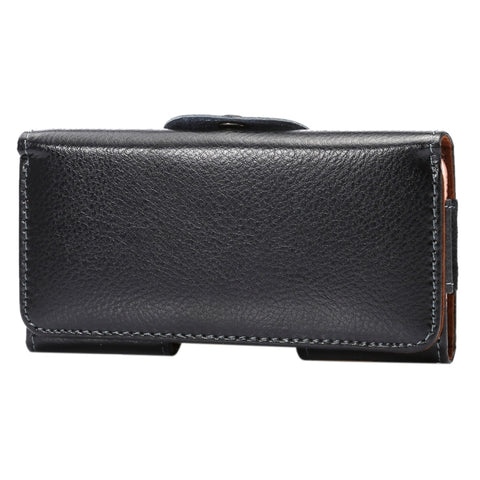 Custodia in vera pelle per smartphone 5,7" con chiusura verticale,