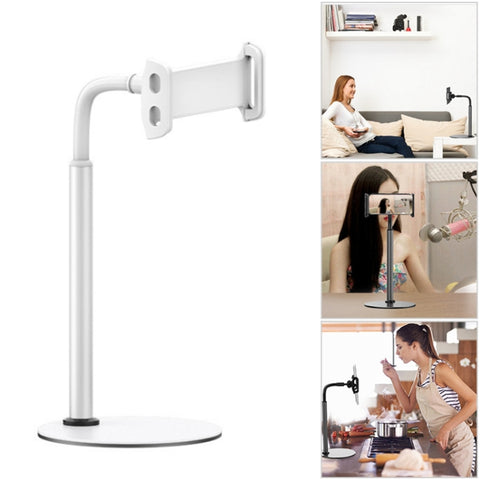 ZM-15 Supporto da tavolo girevole in lega di alluminio Supporto pigro per telefoni cellulari/tablet da 4,7-12,9 pollici, For 4.7-12.9 inch Phones White, For 4.7-12.9 inch Phones Black