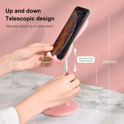 03247 Supporto da tavolo pieghevole con staffa pigra per telefono retrattile Rabbit - Novalix Store