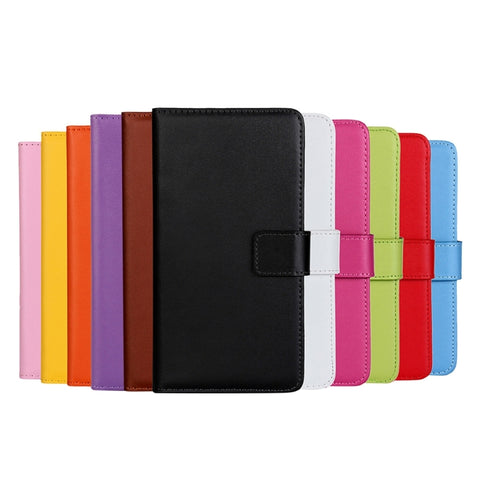 Per iPhone 8 e 7 Custodia in vera pelle con chiusura orizzontale divisa con supporto, slot per carte e portafoglio