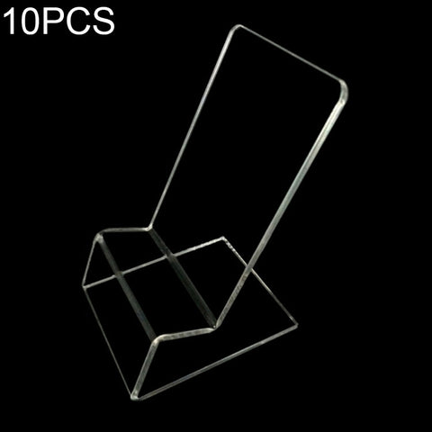 Supporto per espositore per cellulare in acrilico da 10 pezzi, 10 PCS(Transparent)