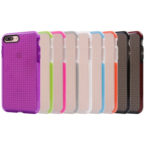 Per iPhone 8 Plus e 7 Plus Custodia protettiva in TPU trasparente con texture manubri