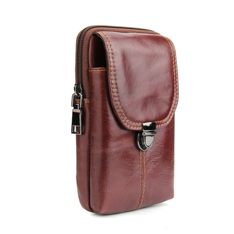 Custodia verticale in pelle Crazy Horse per smartphone fino a 6,3"