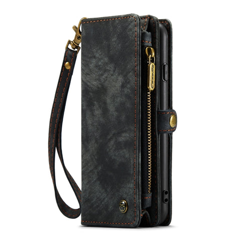 caseme-per-iphone-8-plus-7-plus-portafoglio-multifunzionale-in-pelle-con-custodia-protettiva-e-supporto-magnetico-staccabile-per-pc-11-scomparti-per-carte-3-scomparti-per-contanti-1-portafoglio-con-cerniera-2-cornici-per-foto-e-3-chiusure-magnetiche - immagine 2