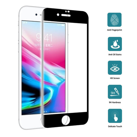 Per iPhone SE 2020/8/7 0,3 mm 9H Durezza superficiale Proteggi schermo in vetro temperato a schermo intero curvo 4D, For iPhone SE 2020 / 8 / 7(1 PC)